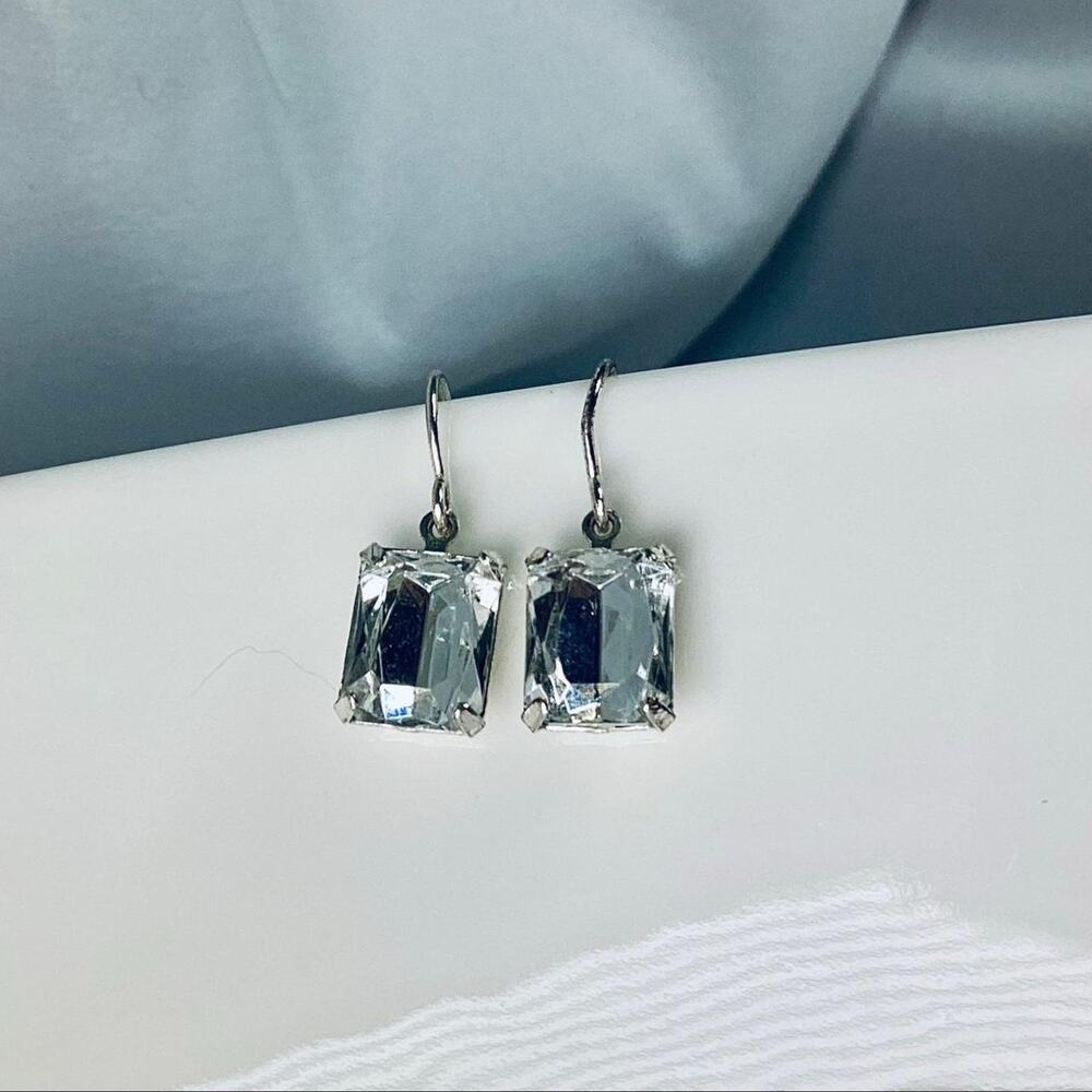 Marquis Cut Crystal Dangle Earrings